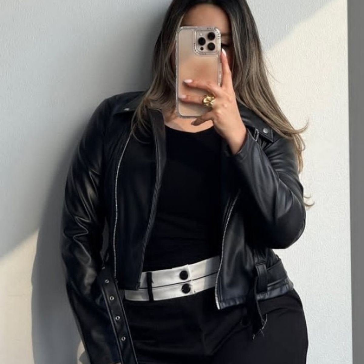 GENERICO - CHAQUETA CASUAL CON CORREA MUJER