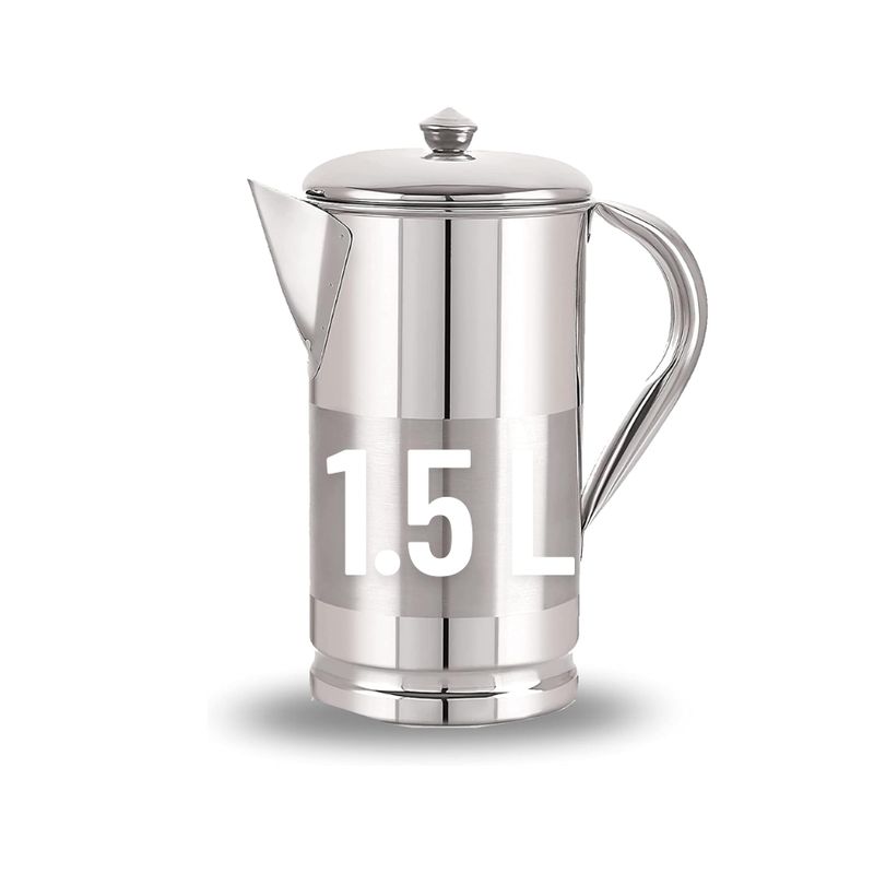 GENERICO - Jarra de agua de acero inoxidable  1.5 L