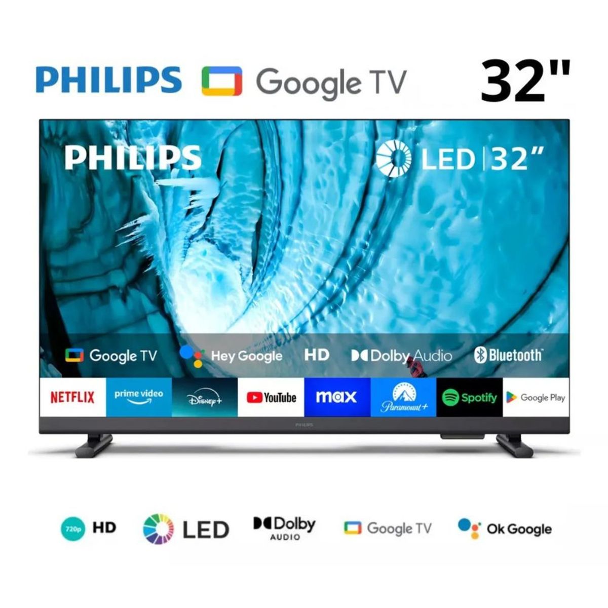 PHILIPS - Televisor Philips 32 Pulg. HD Google Tv 32PHD6909