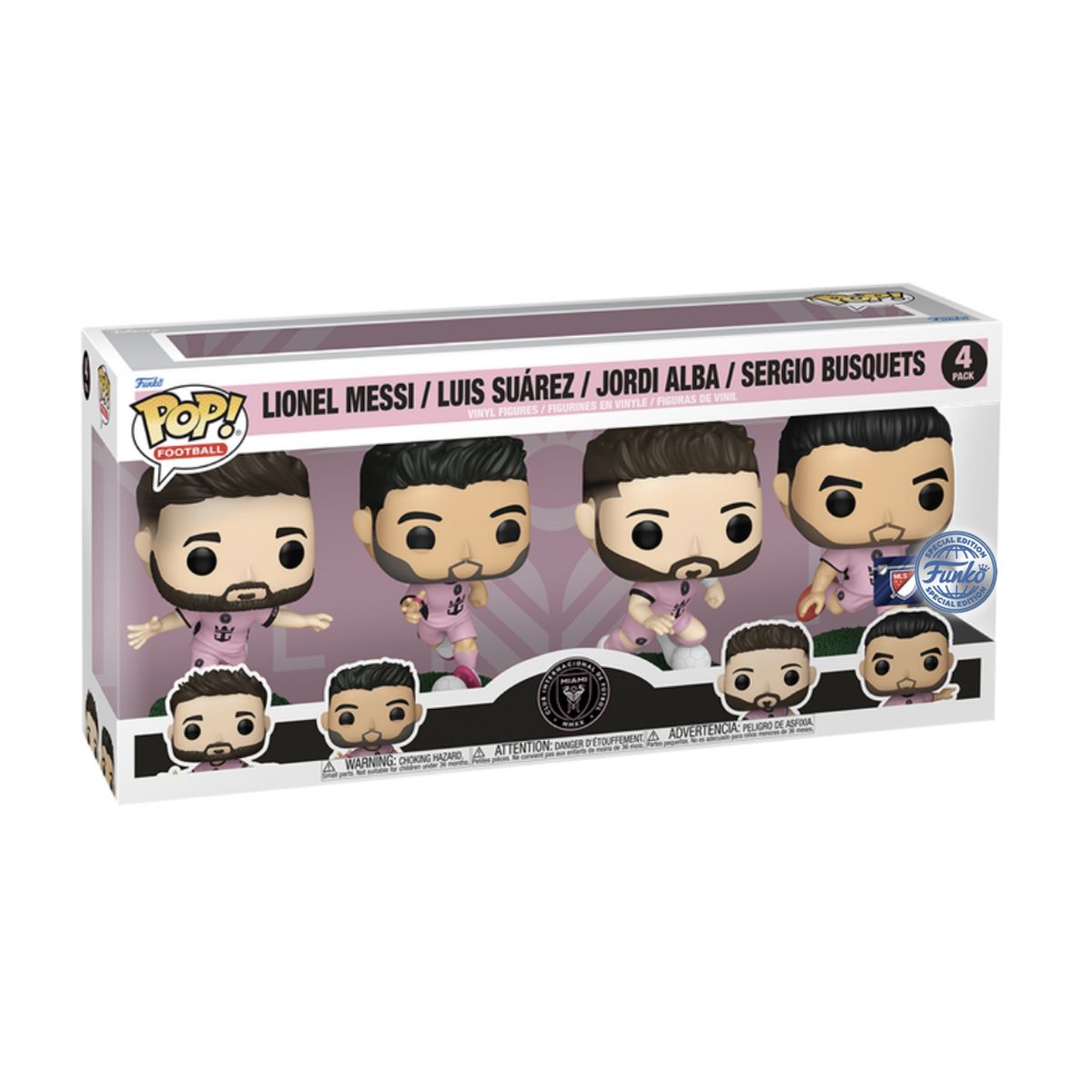 FUNKO - Inter Miami CF Funko Pop 4Pack Exclusivo Messi Suarez Jordi