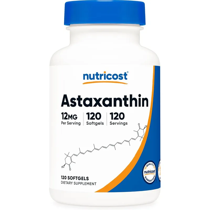 NUTRICOST - Astaxantina Nutricost 120 Cápsulas 12Mg Antioxidante