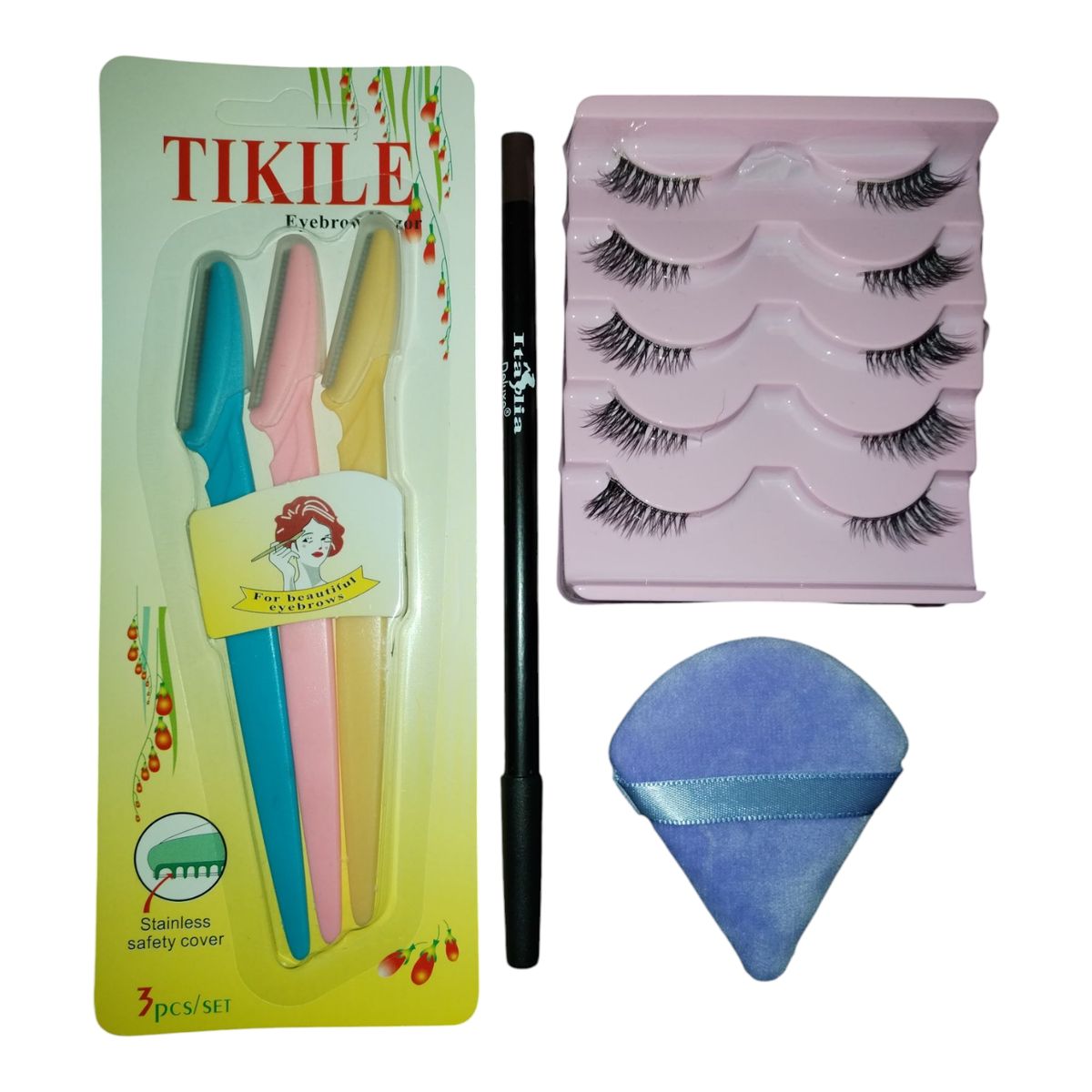 GENERICO - Pestañas foxy perfiladores cejas borla para makeup regalo