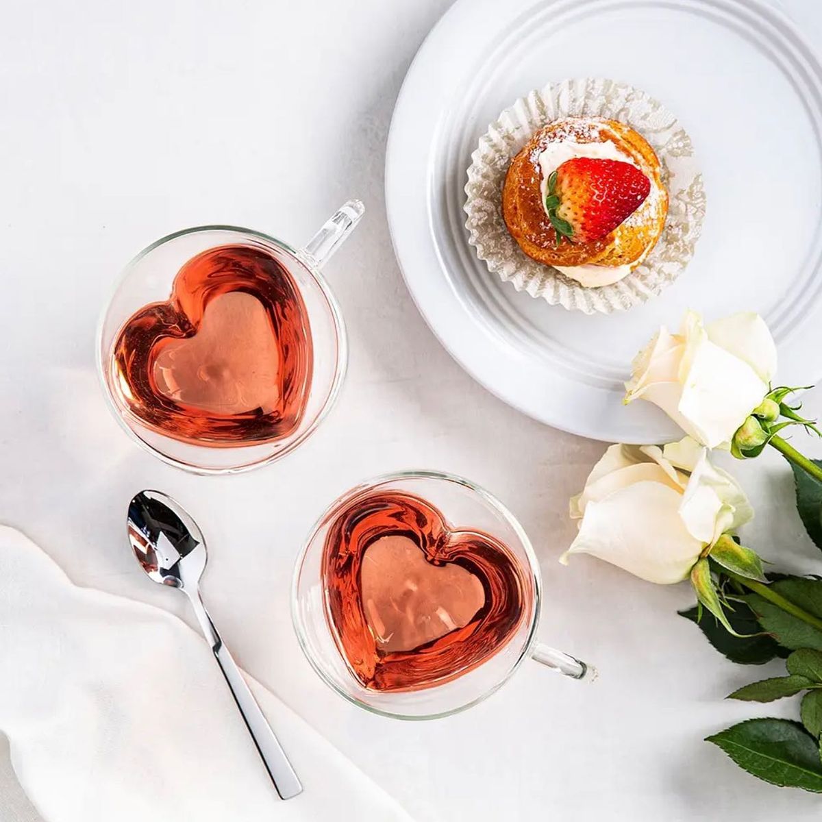 GENERICO - Taza corazones  250 ml por UNIDAD