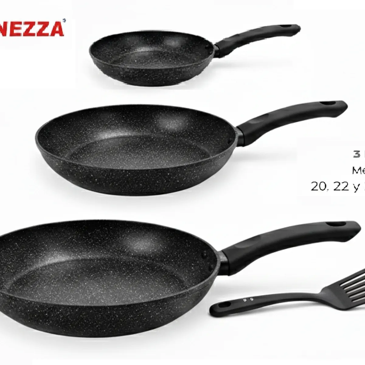 FINEZZA - Set de Sartenes x 3 Roca Volcánica Finezza