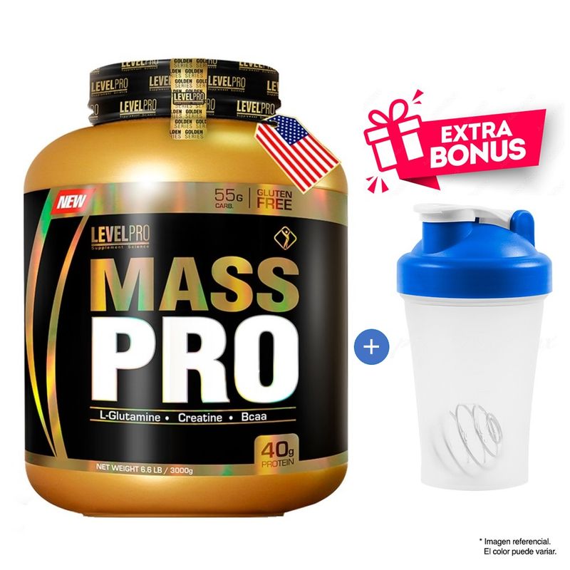 LEVEL PRO - PROTEÍNA MASS PRO 3KG CHOCOLATE LEVEL PRO