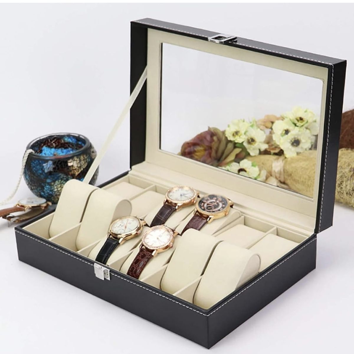 GENERICO - Caja de Porta Relojes 12 Compartimientos