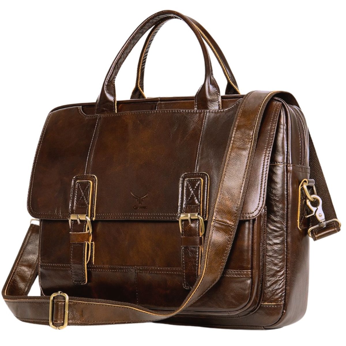 ARMUZ - Maletín de cuero vacuno premium RASMUS 7406 Hombre