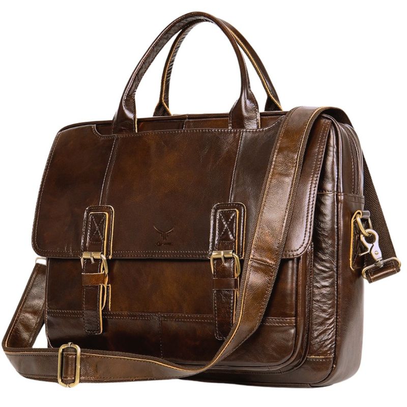 ARMUZ - Maletín de cuero vacuno premium RASMUS 7406 Hombre