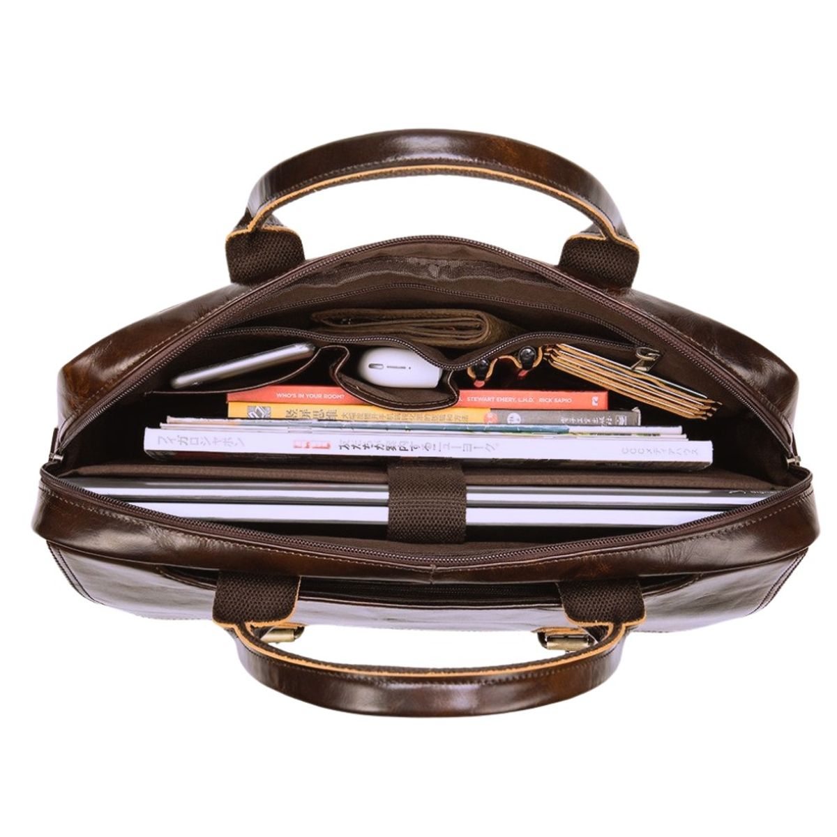 ARMUZ - Maletín de cuero vacuno premium RASMUS 7406 Hombre