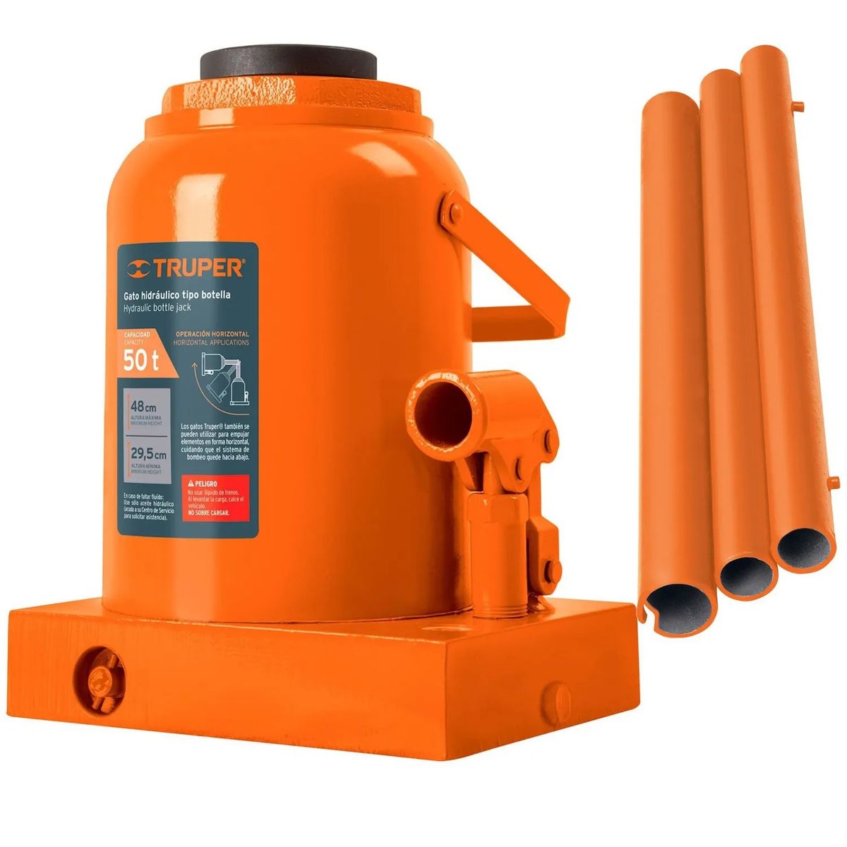 TRUPER - Gata Hidráulica Truper Tipo Botella de 50 Toneladas