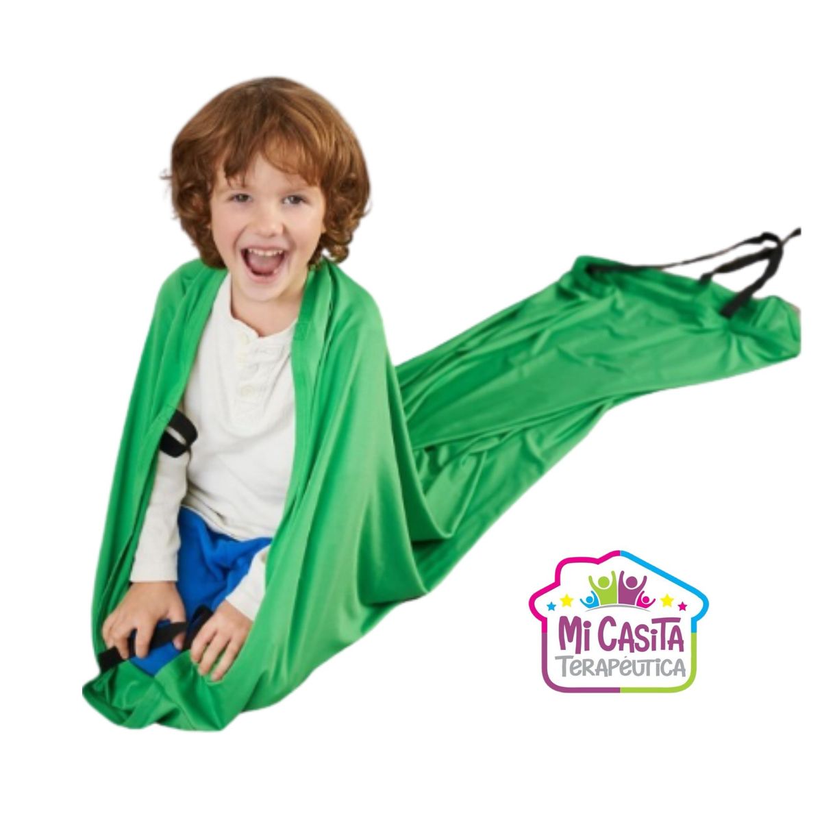 GENERICO - Tunel sensorial de lycra  (Azul) para centros de estimulación Autismo