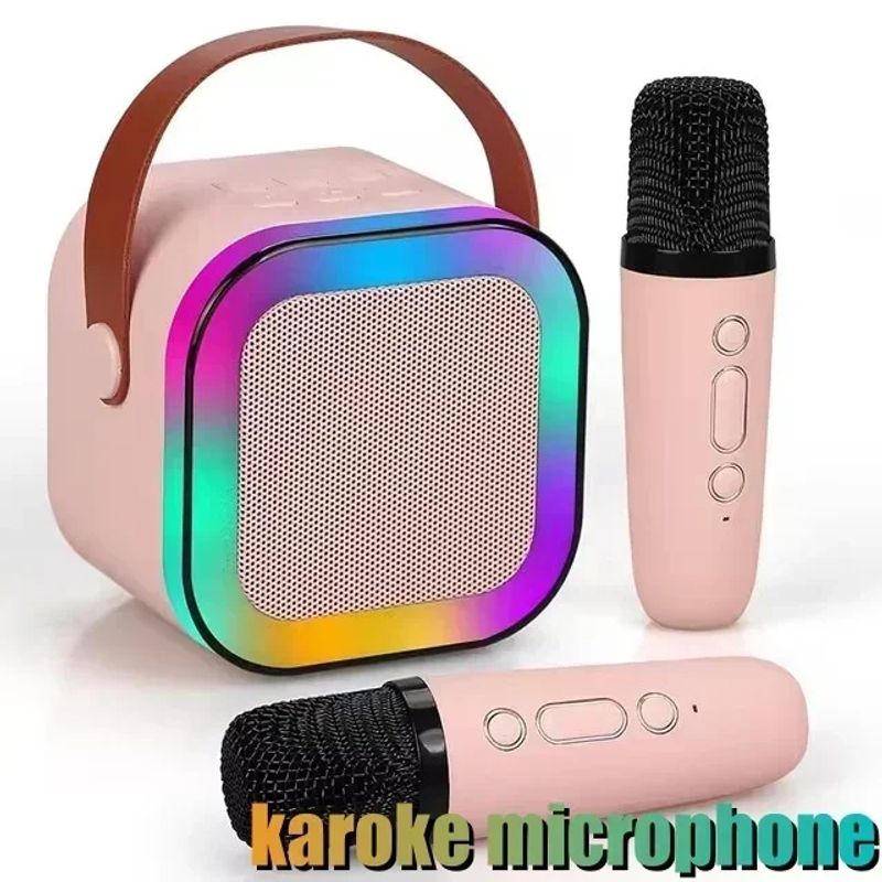 GENERICO - MINI PARLANTE KARAOKE CON 2 MICROFONOS BLUETOOTH