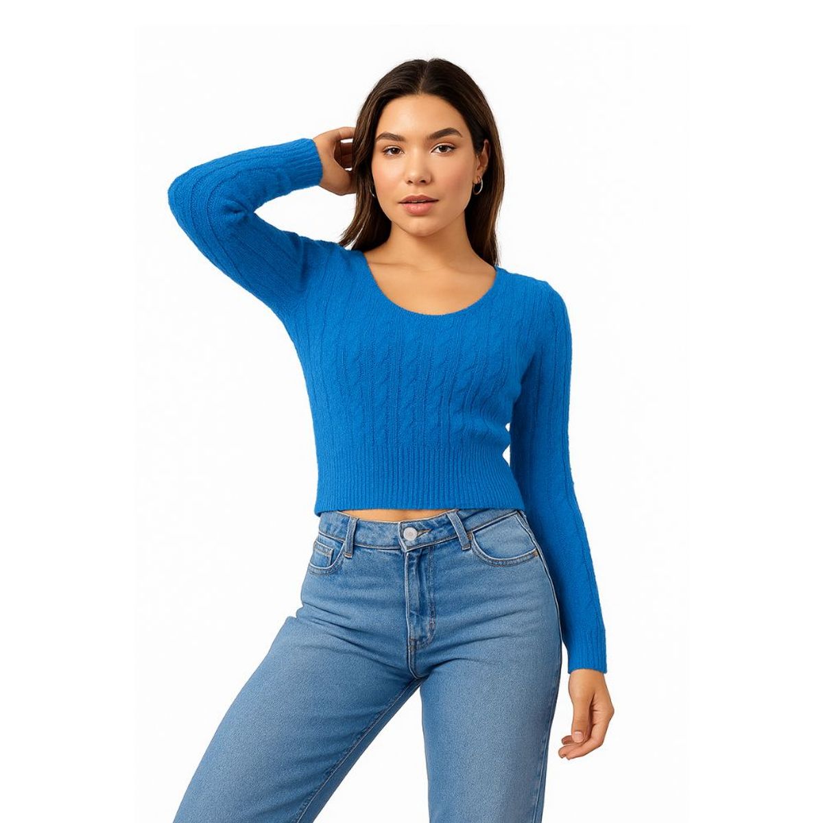 GENERICO - Chompa Cardigan Abrigo Angora Cachemira High Quality para Dama Mujer