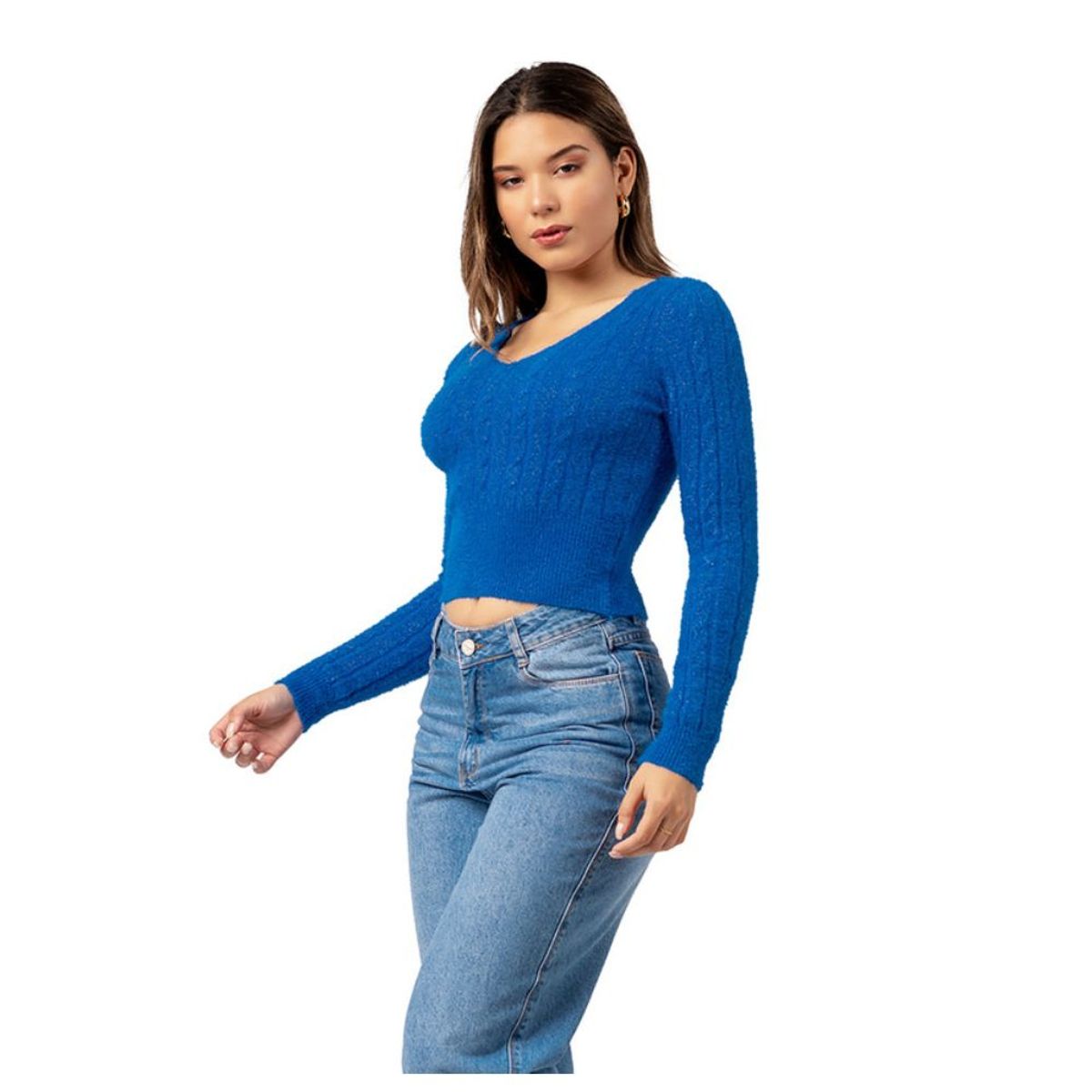 GENERICO - Chompa Cardigan Abrigo Angora Cachemira High Quality para Dama Mujer