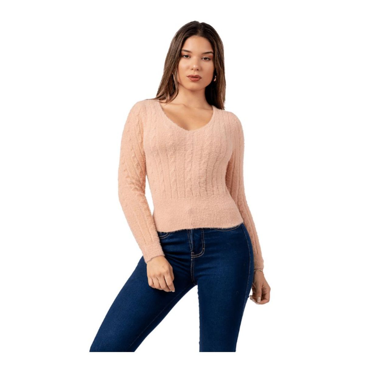 GENERICO - Chompa Cardigan Abrigo Angora Cachemira High Quality para Dama Mujer