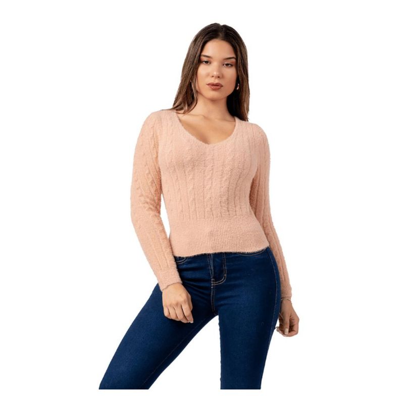 GENERICO - Chompa Cardigan Abrigo Angora Cachemira High Quality para Dama Mujer