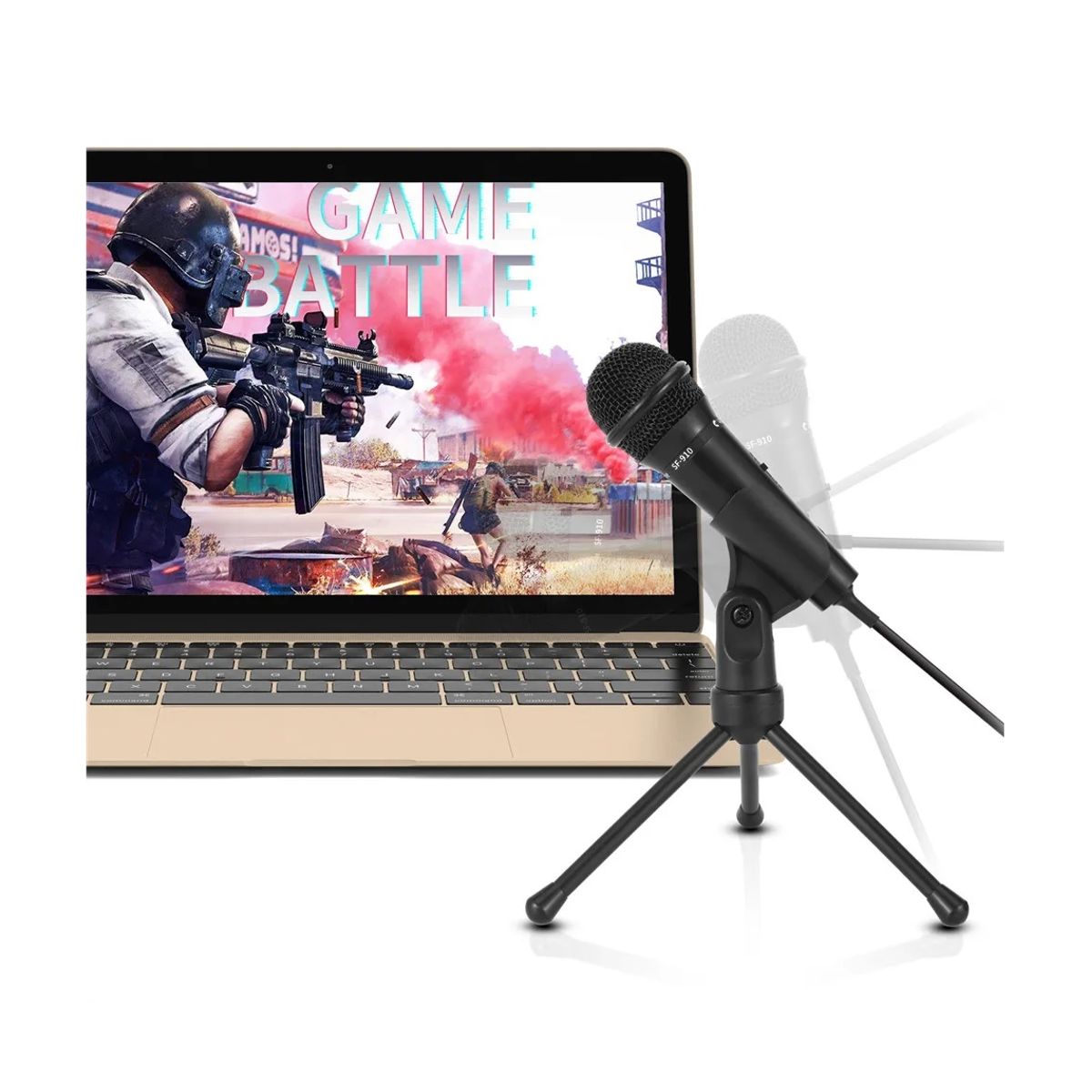 GENERICO - Mini trípode con cable para PC micrófono pequeño de 35mm