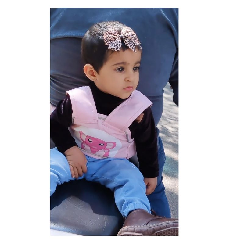 GENERICO - ARNÉS DE SEGURIDAD PARA NIÑOS POLKA TOTS PARA MOTO ROSADO