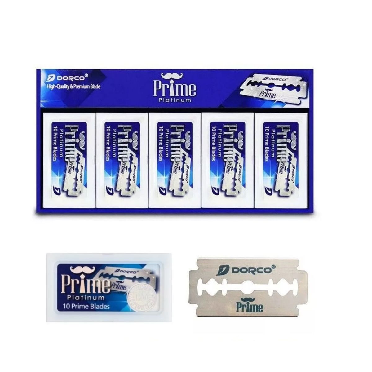 DORCO - Hojas De Afeitar de Doble Filo Dorco Prime 100 Cuchillas Original