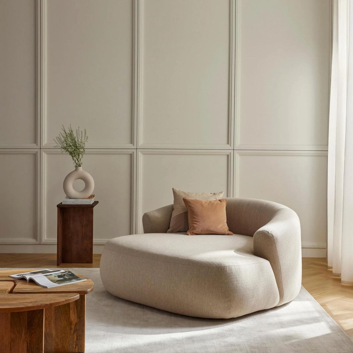 GENERICO - Sillón de salón Valentina Beige Decoban Hogar