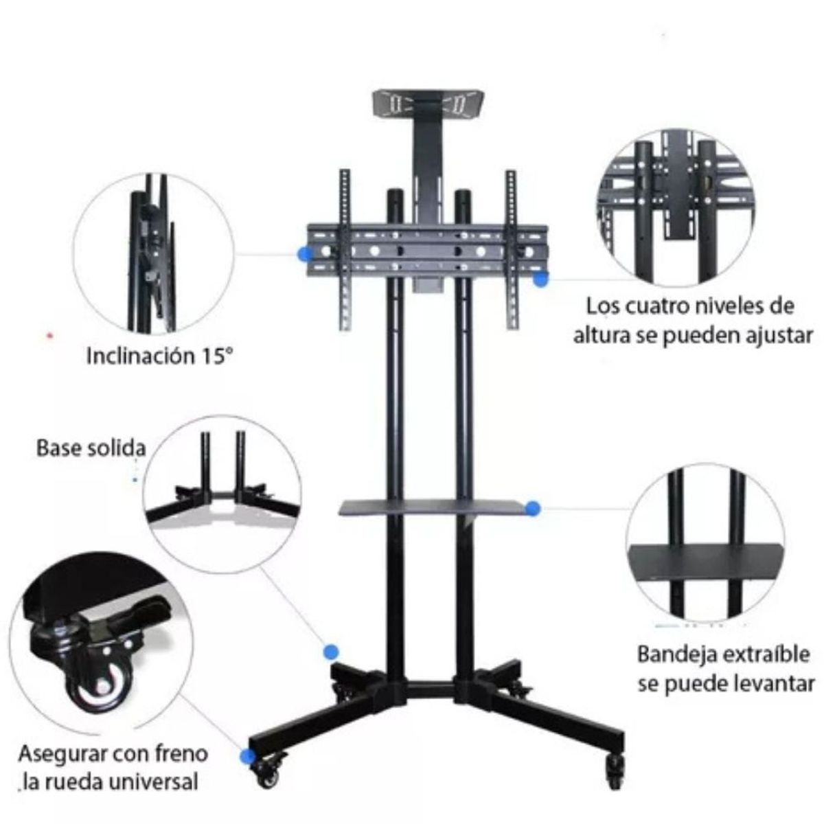 D' KAZA - Rack Soporte Pedestal Para Tv 32 - 70 Pulgadas
