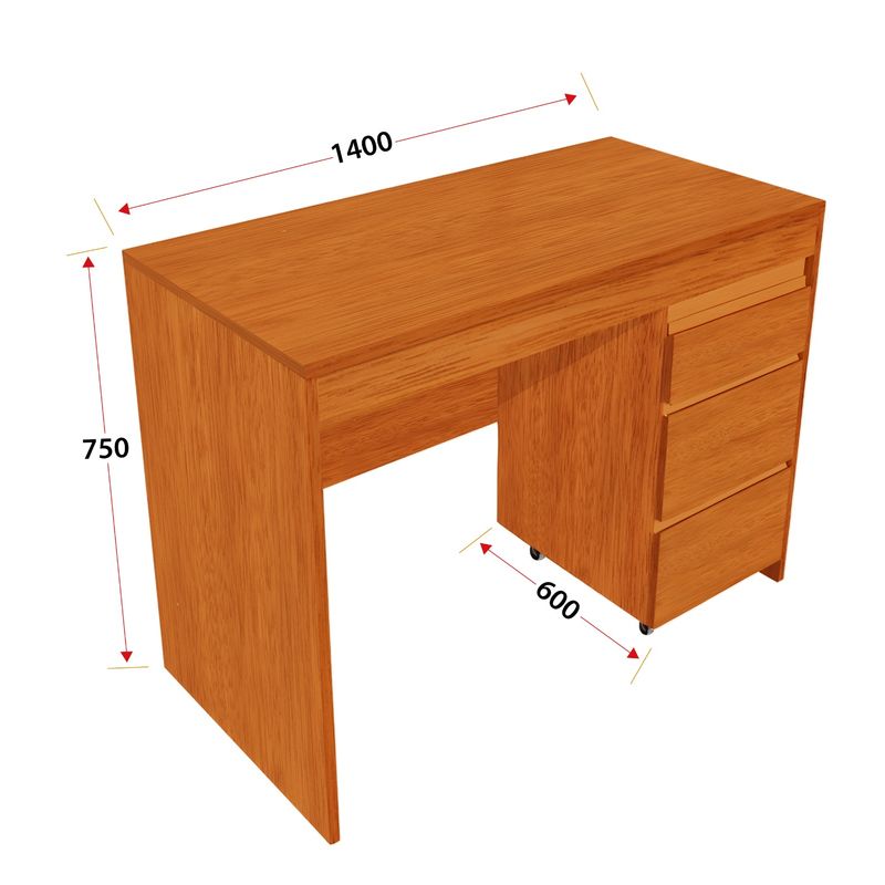 COEA - ESCRITORIO DE MADERA TORNILLO 1400x750x600