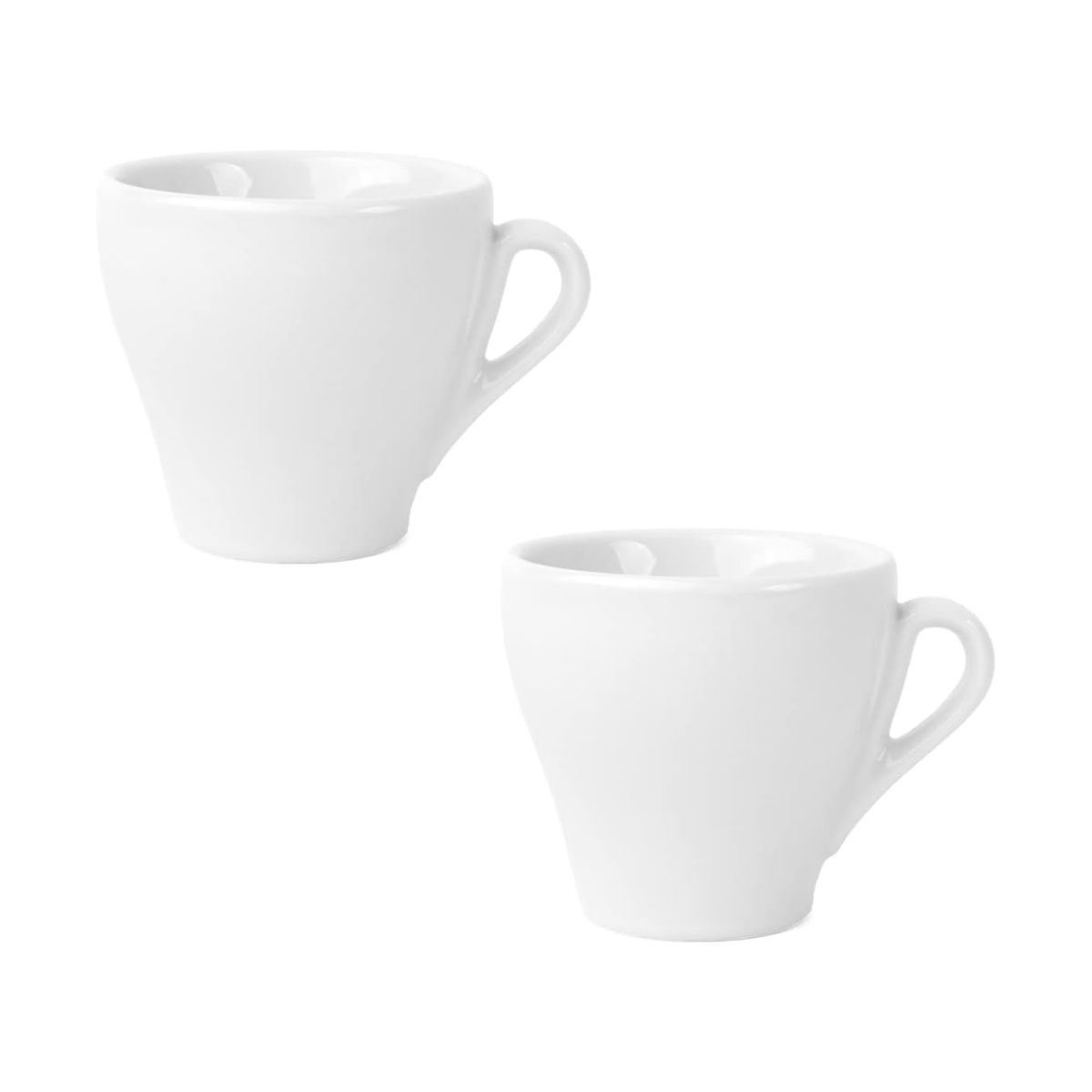 INSPIRA - Set de 2 Tazas de Cerámica Blanca Acabado Brillante