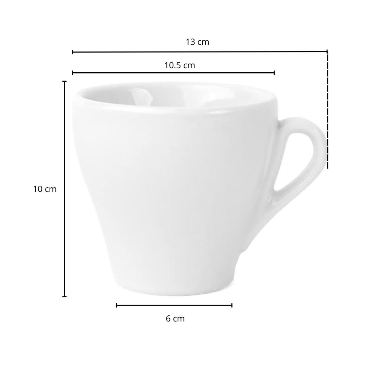 INSPIRA - Set de 2 Tazas de Cerámica Blanca Acabado Brillante