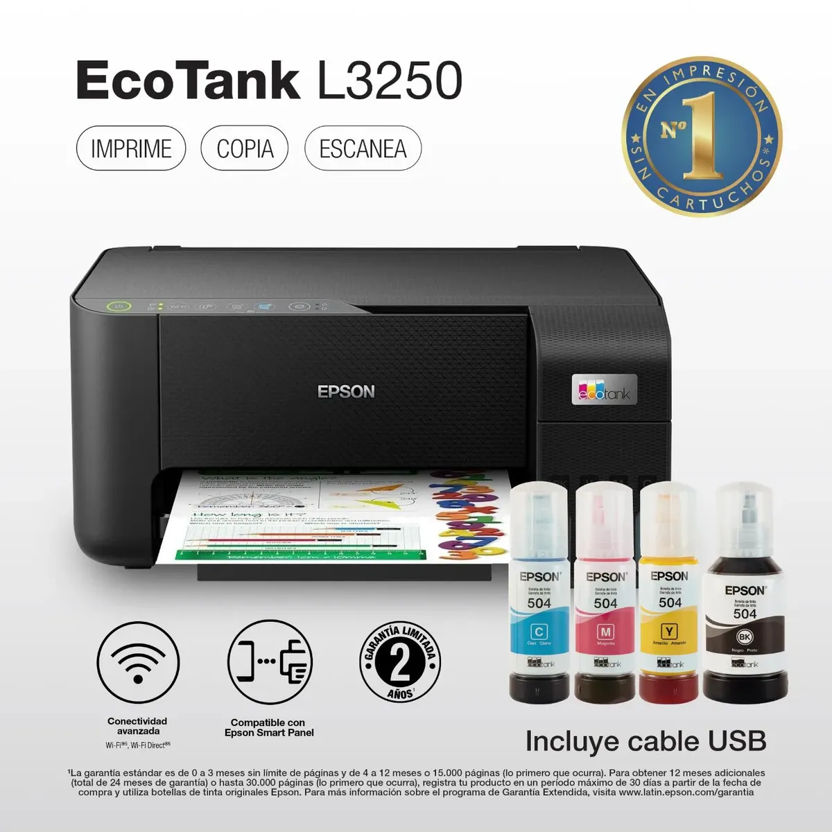 EPSON - Impresora Multifuncional EcoTank L3250 WIFI