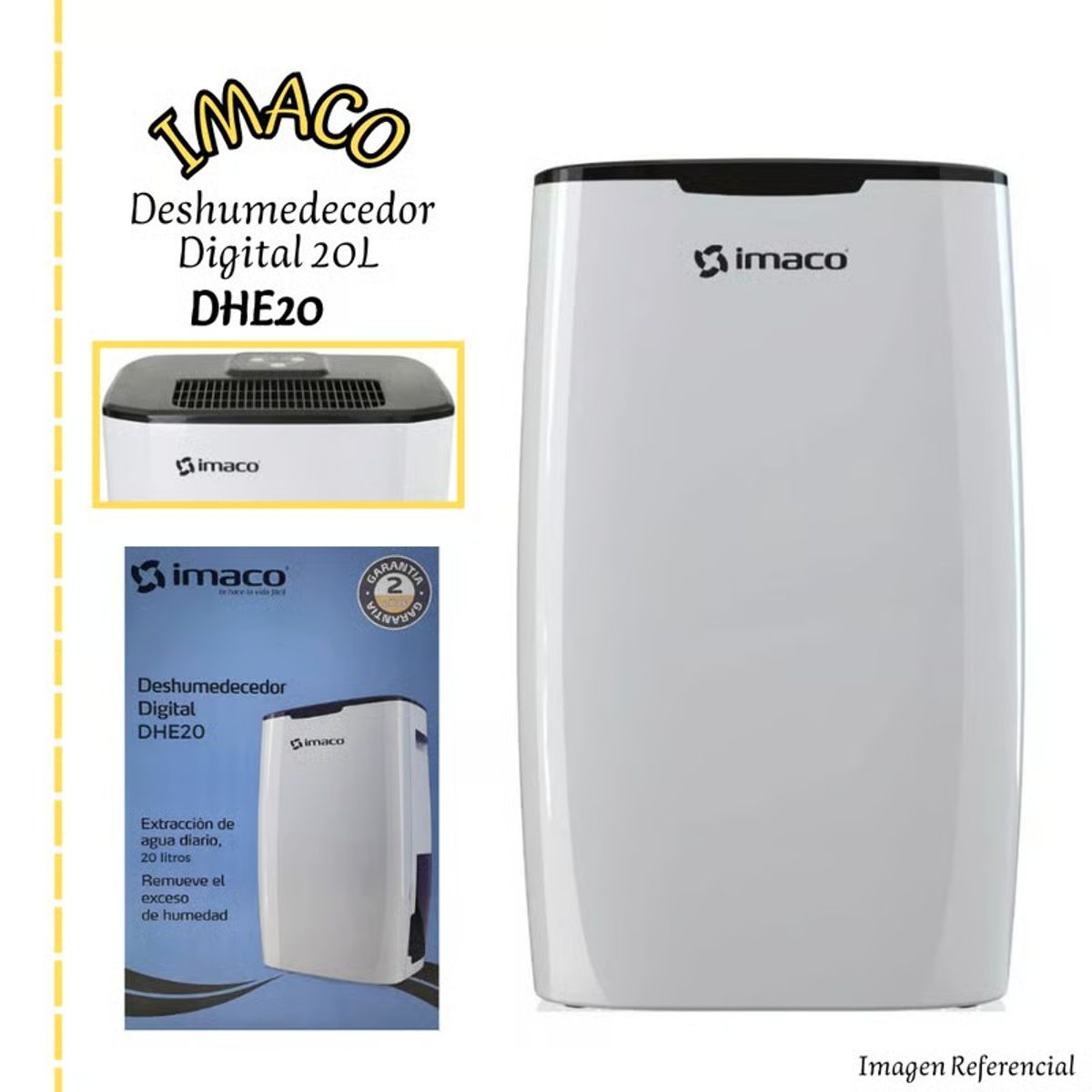 IMACO - Deshumedecedor Digital DHE20 Litros 3 Lts