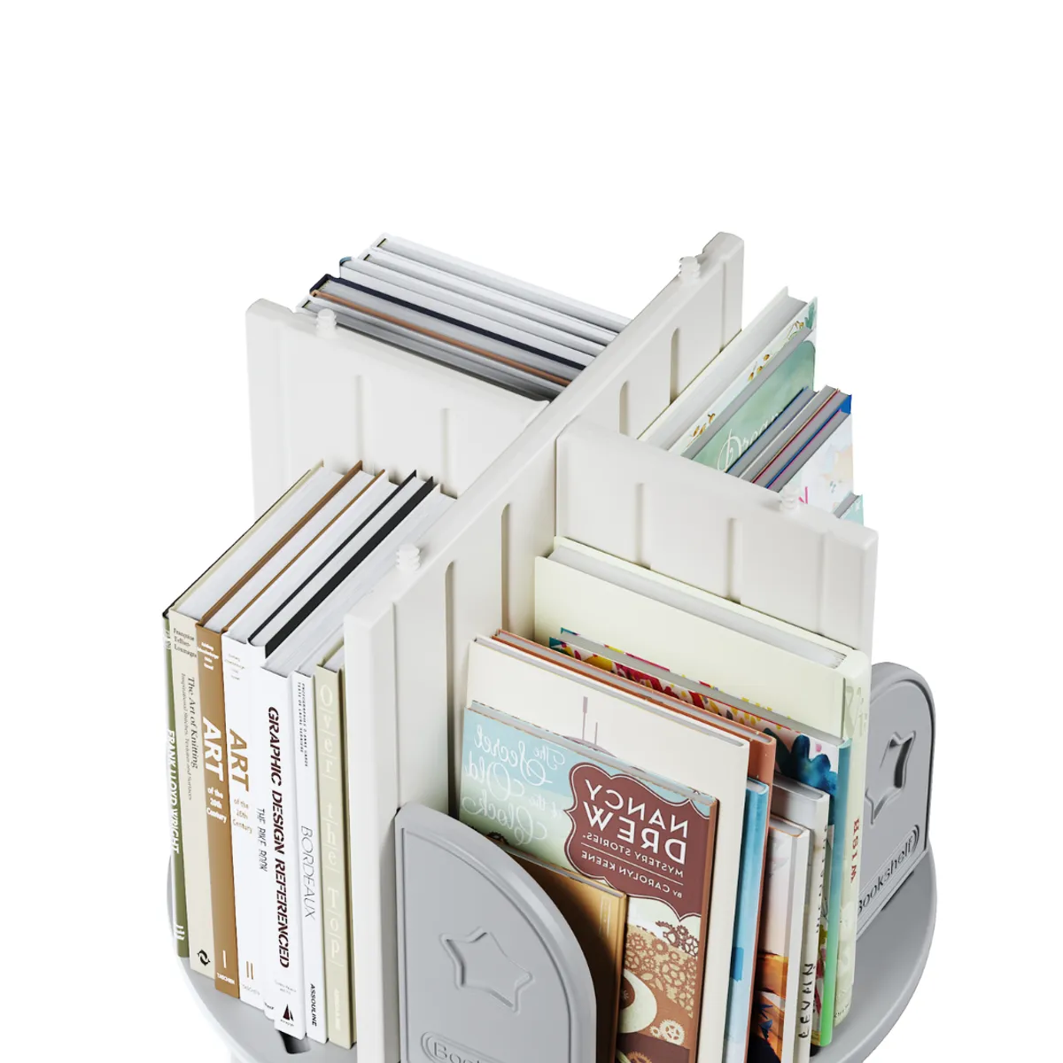 GENERICO - Estante de libros giratorio para niños amarillo