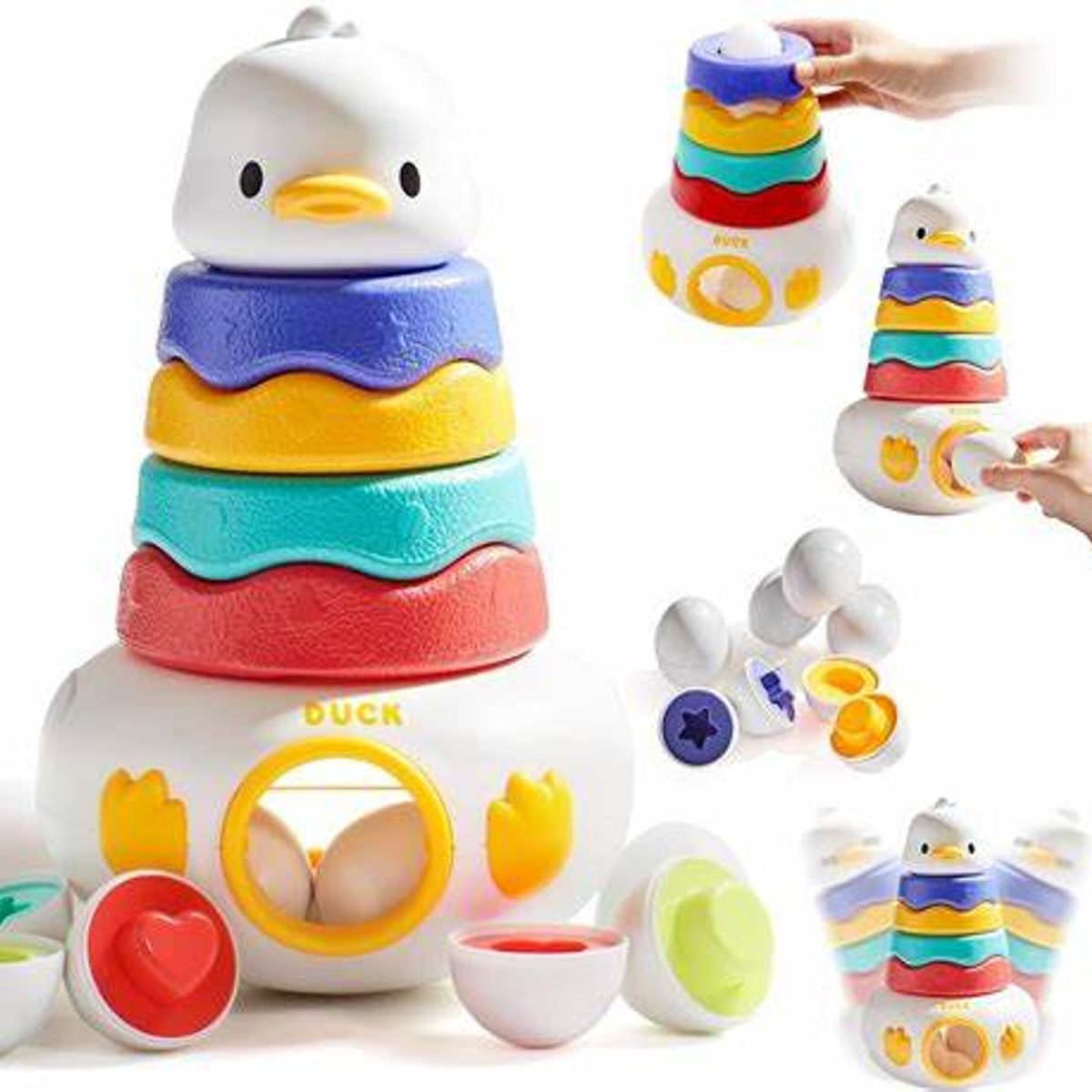 GENERICO - Juguete Apilable y 6 Formas Huevos Montessori