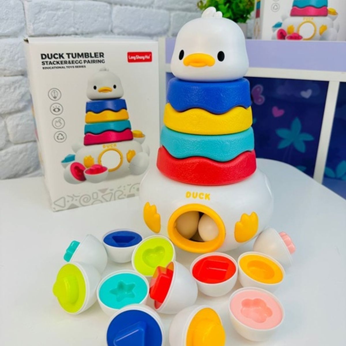 GENERICO - Juguete Apilable y 6 Formas Huevos Montessori