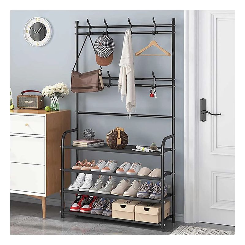 GENERICO - Pack3 Portazapatos Curvado 4 N de Negro Y+Papel de Regalo