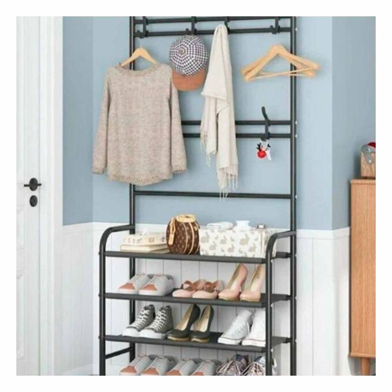 GENERICO - Pack3 Rack para Zapatillas 4 N en Negro Y+Ligas de Regalo