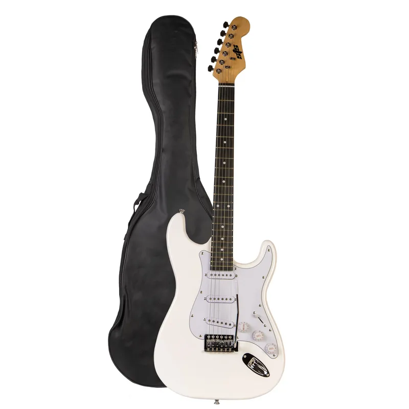 STS - Guitarra Eléctrica Stratocaster STS Blanco - ST1 WH