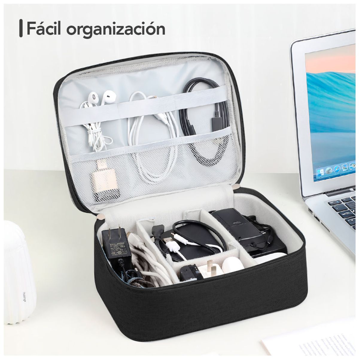 KELLER - Neceser Organizador de Cables Y Accesorios Portátil NG BW1