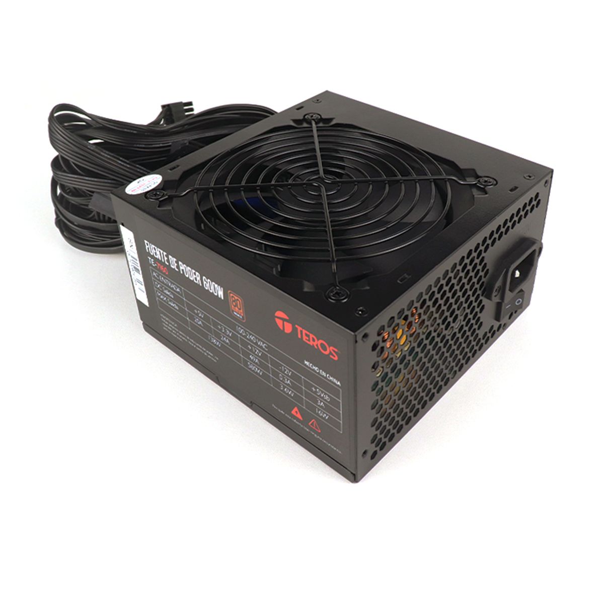 TEROS - Fuente de alimentación TEROS TE-7160, ATX, 600W, 80 Plus Bronze