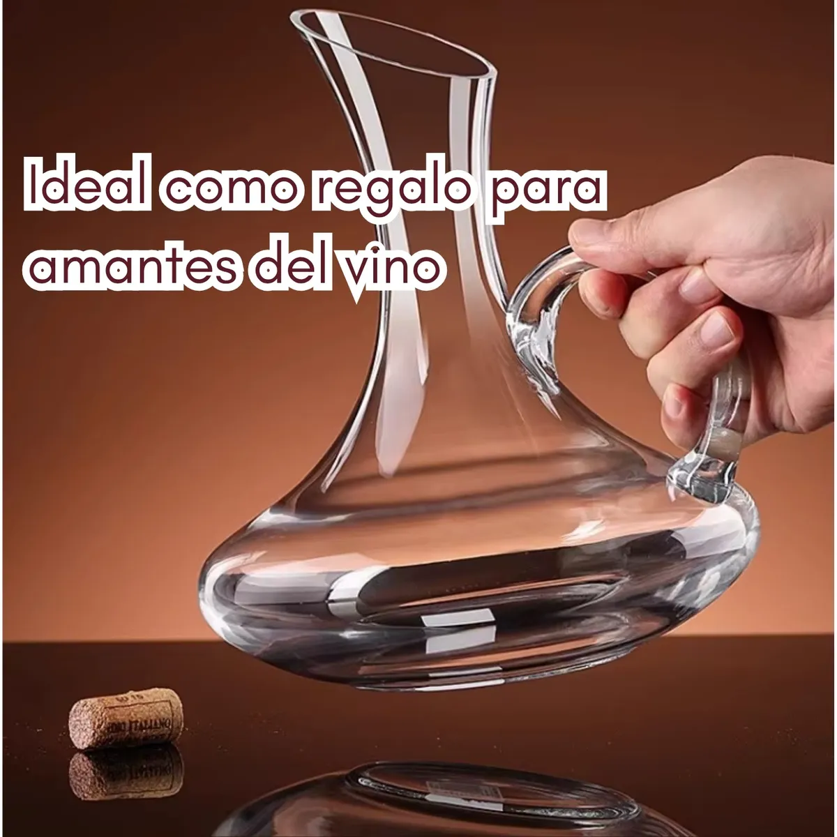 PENTHA - Decantador de Vino Elegante 1500ml Jarra de Vidrio para Vino