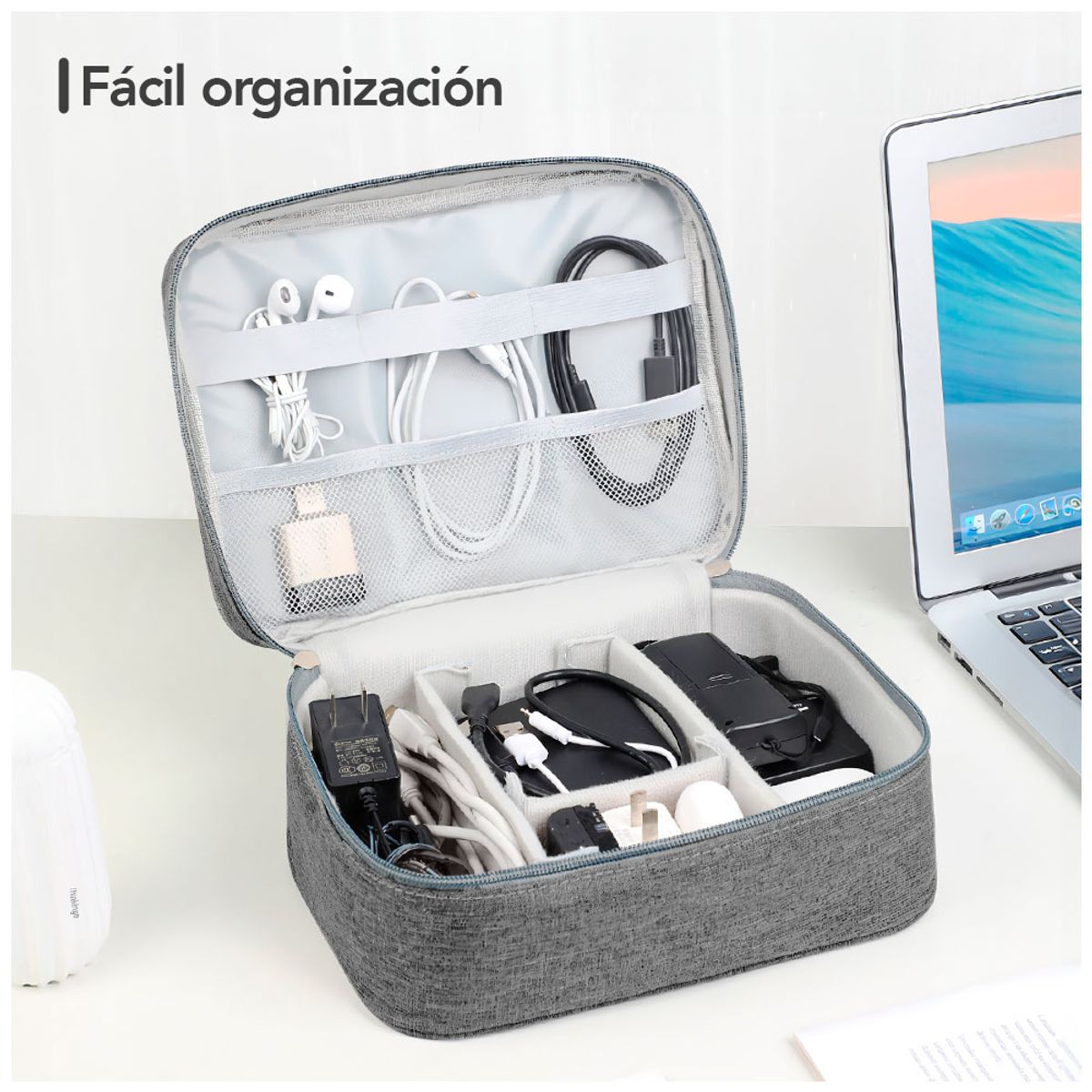 KELLER - Neceser Organizador de Cables Y Accesorios Portátil PL BW1