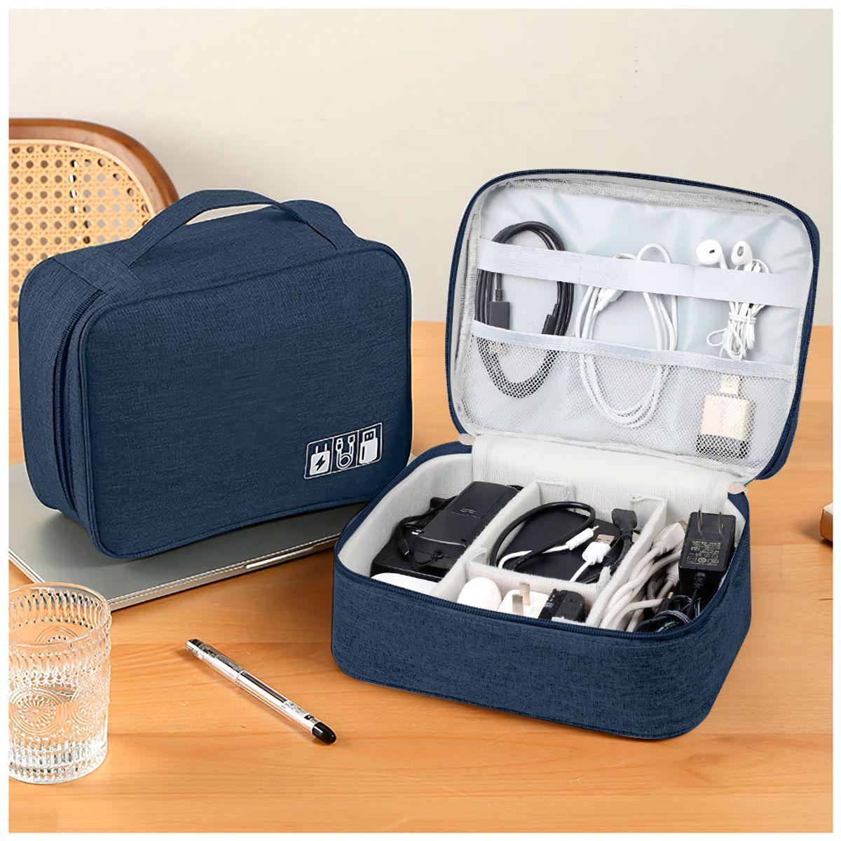 KELLER - Neceser Organizador de Cables Y Accesorios Portátil AZ BW1