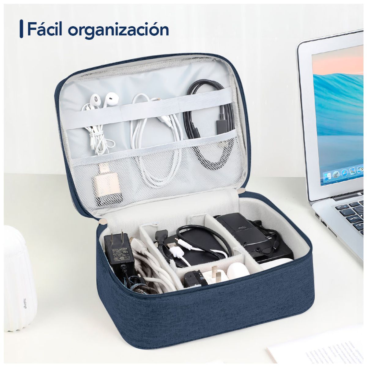 KELLER - Neceser Organizador de Cables Y Accesorios Portátil AZ BW1