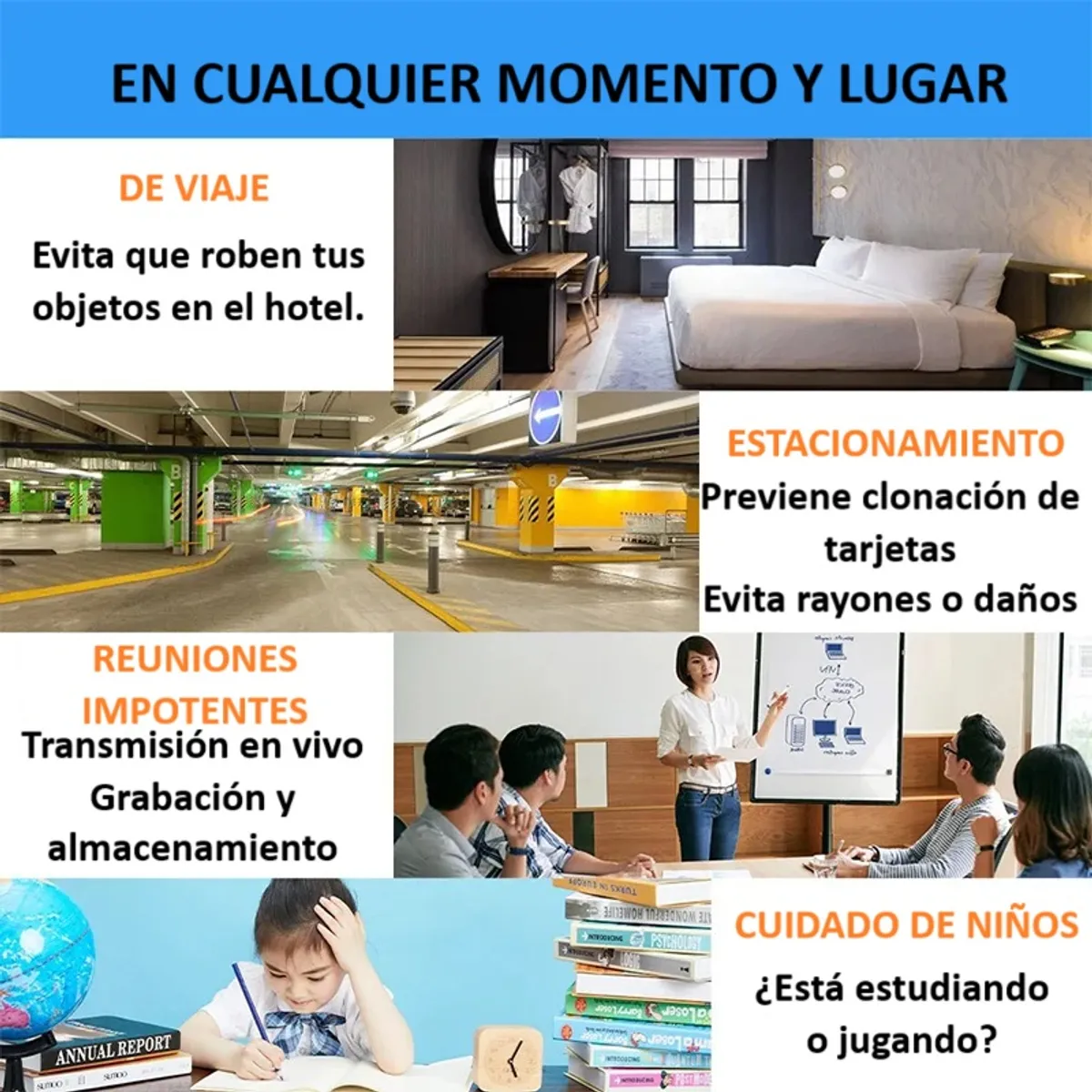 GENERICO - Mini Cámara HD Espía X5 Inalámbrica WiFiVideo  Vigilancia Niños Bebes Genieka