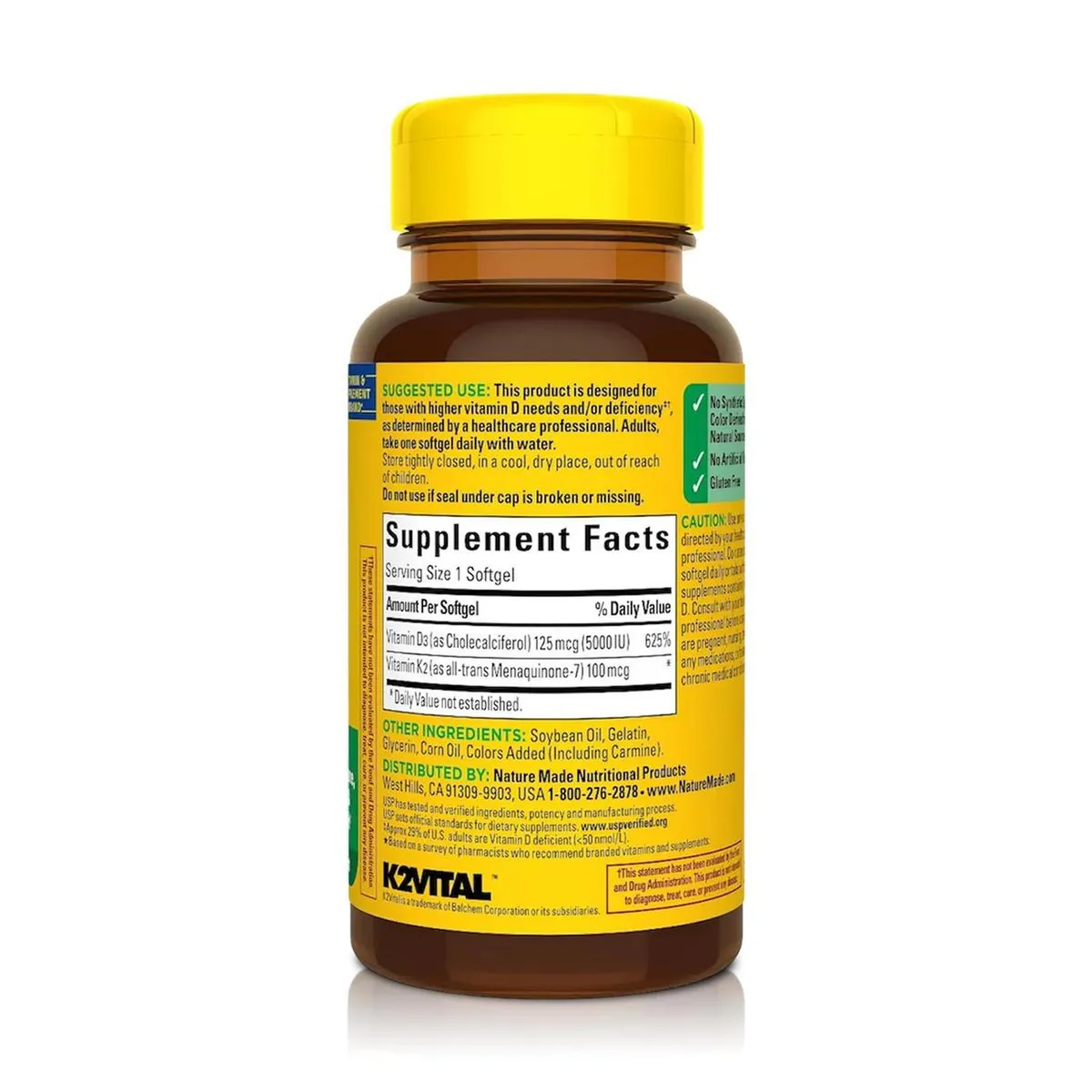 NATURE MADE - Vitamina D3 + K2 (30 Softgels) – Nature Made