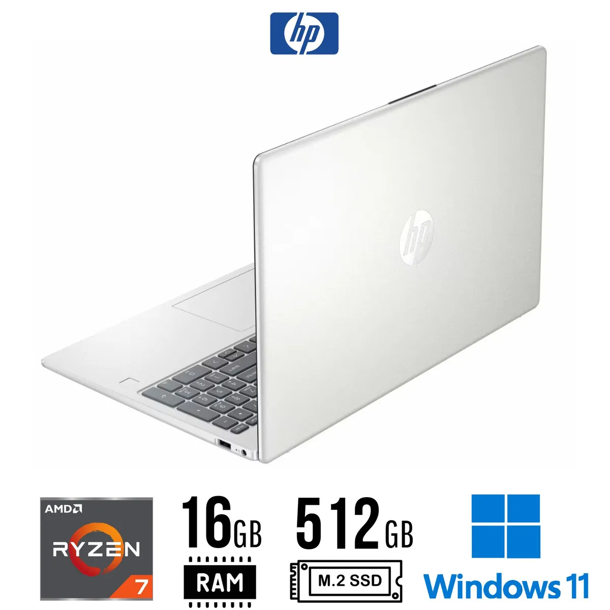 HP - LAPTOP HP 15-fc0077la 15,6" HD AMD RYZEN7 7730U 16GB DDR4 512GB SSD  Win11