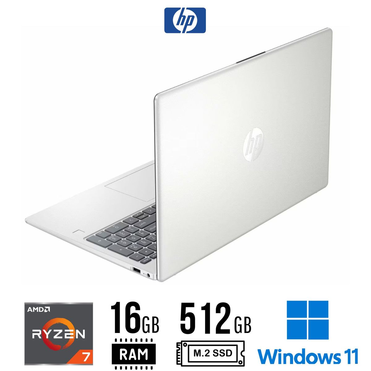 HP - LAPTOP HP 15-fc0077la 15,6" HD AMD RYZEN7 7730U 16GB DDR4 512GB SSD  Win11