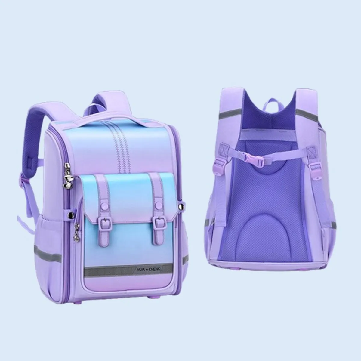 MOCHILA ESCOLAR GRANDE CON CORREA COLOR LILA, marca GENERICO - Foto Principal