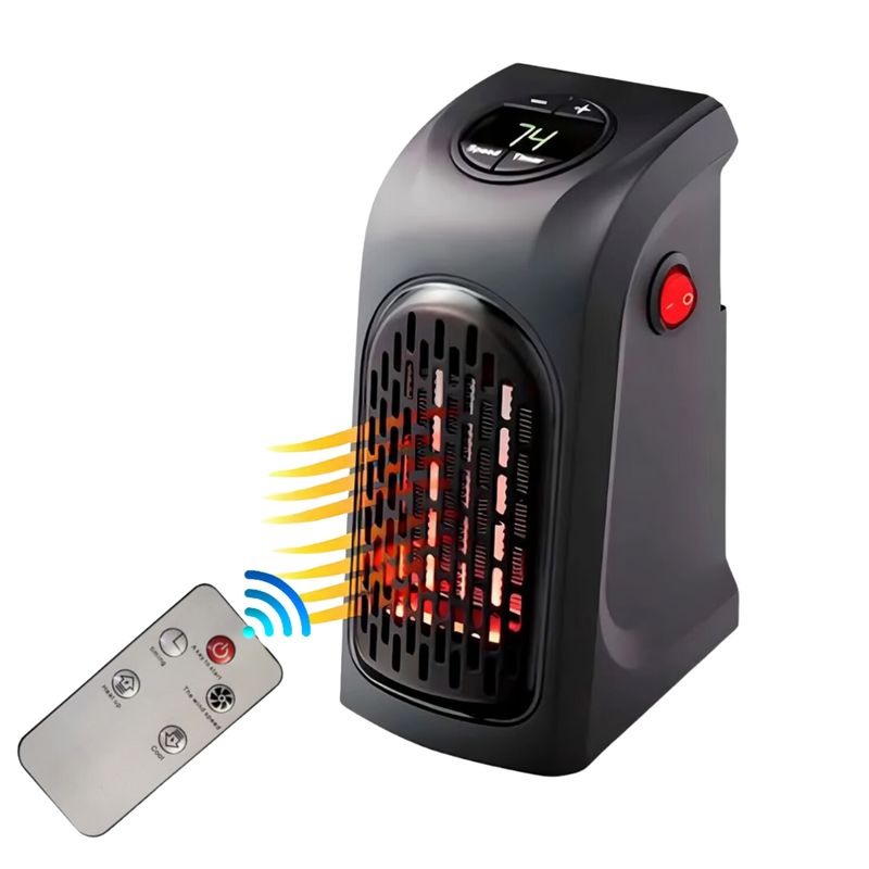 SEISA - Estufa Calentador Calefactor Eléctrico portátil 400W + Control Remoto