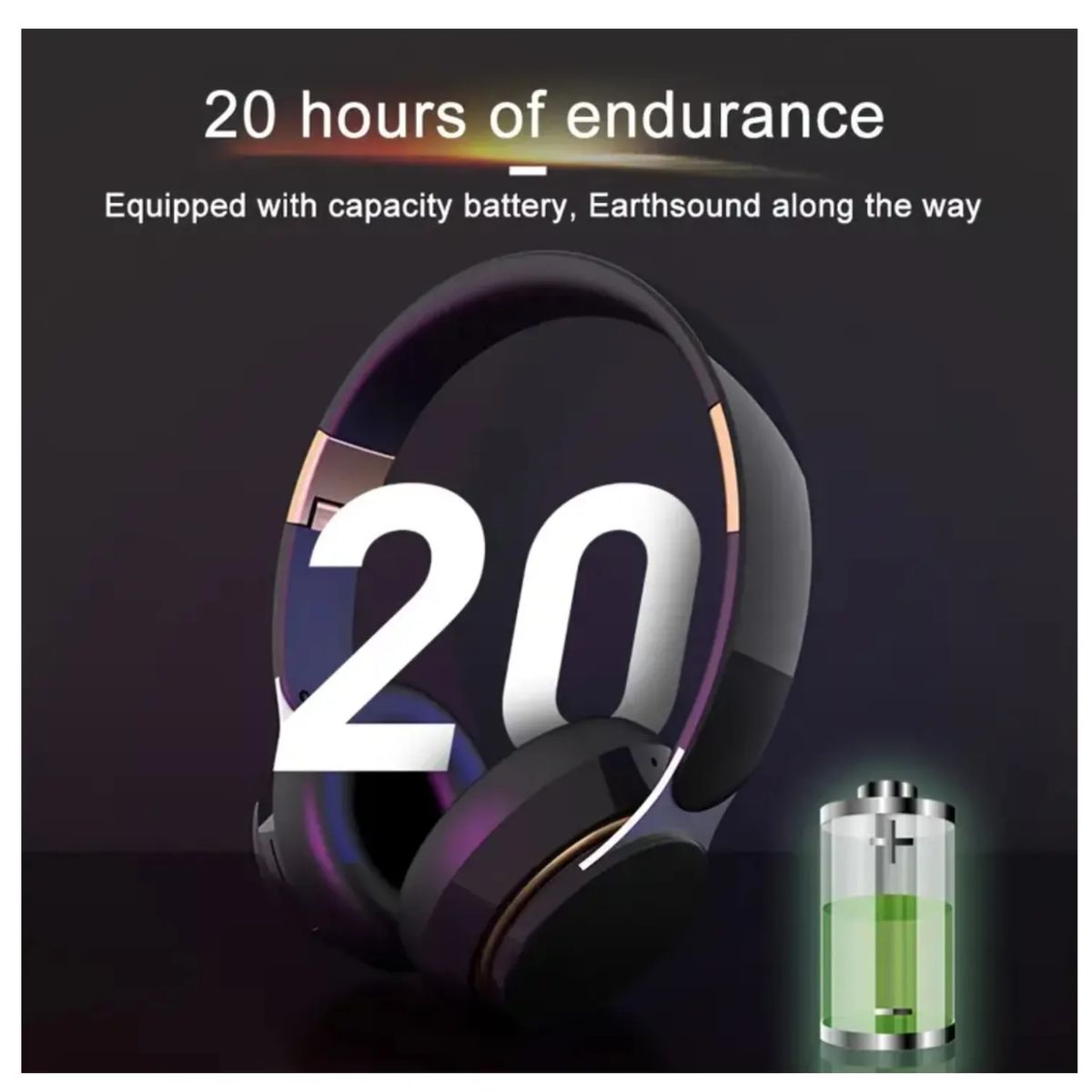 GENERICO - Audífono HD Inalámbricos 5.3 Batería de Larga Duración Black