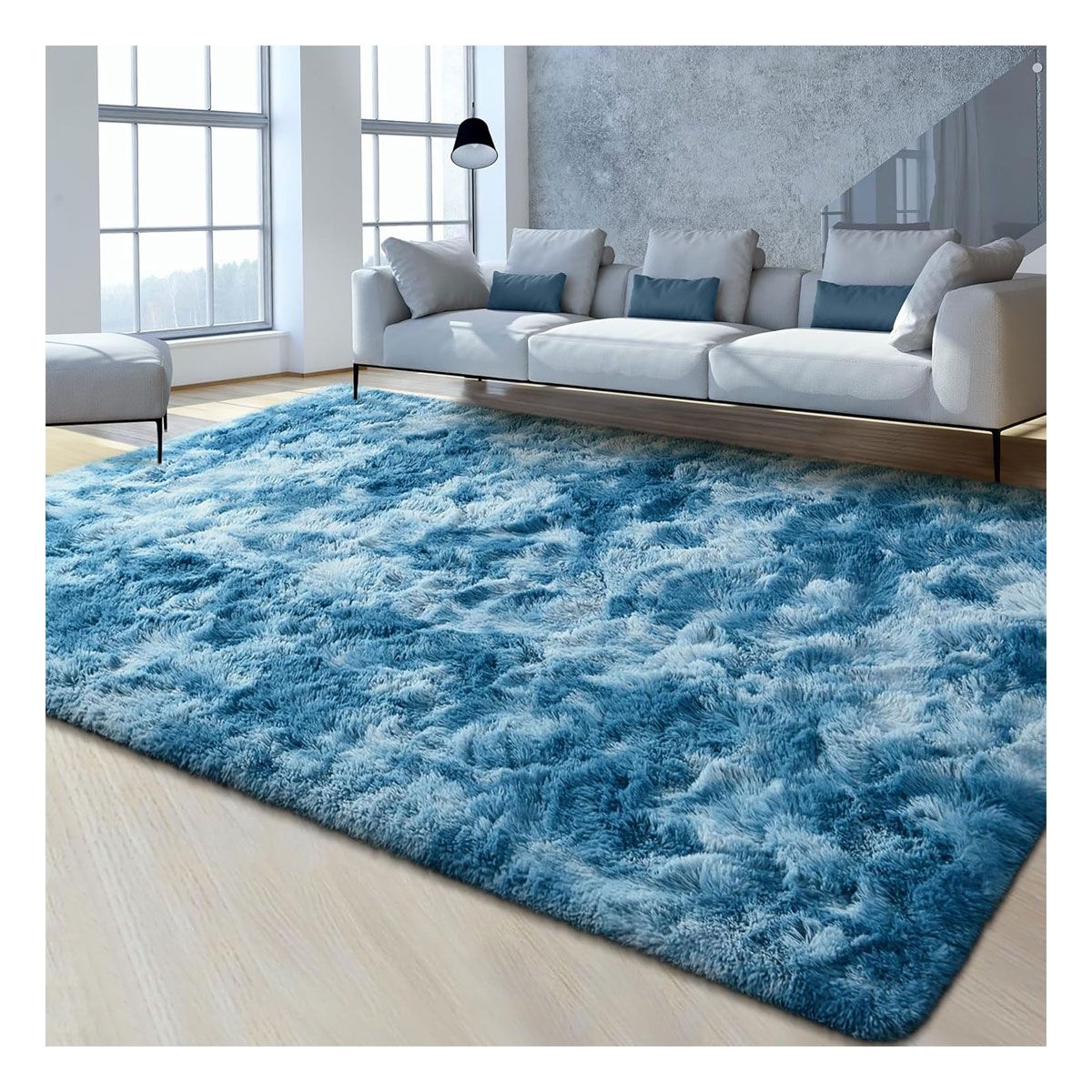 GRETAIL - Alfombra De Felpa Piso Decorativo 150cm x 80cm Turquesa